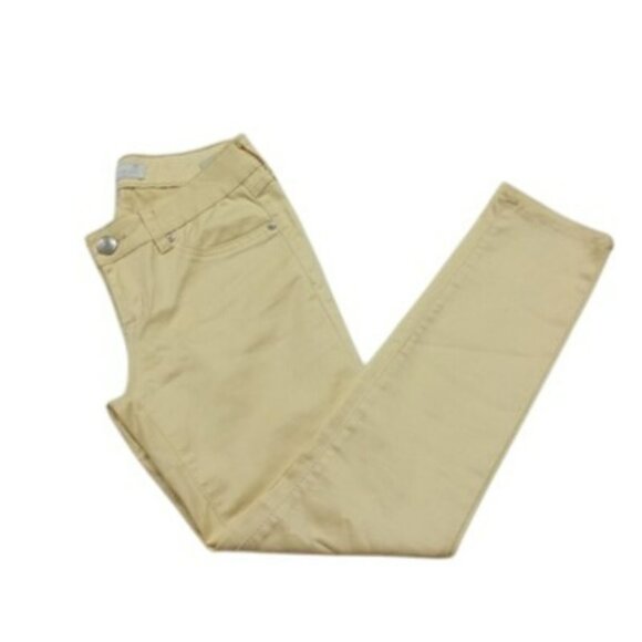 Seven7 For All Mankind Womens Yellow Skinny Pants Size 4 Cotton Blend - Picture 5 of 11